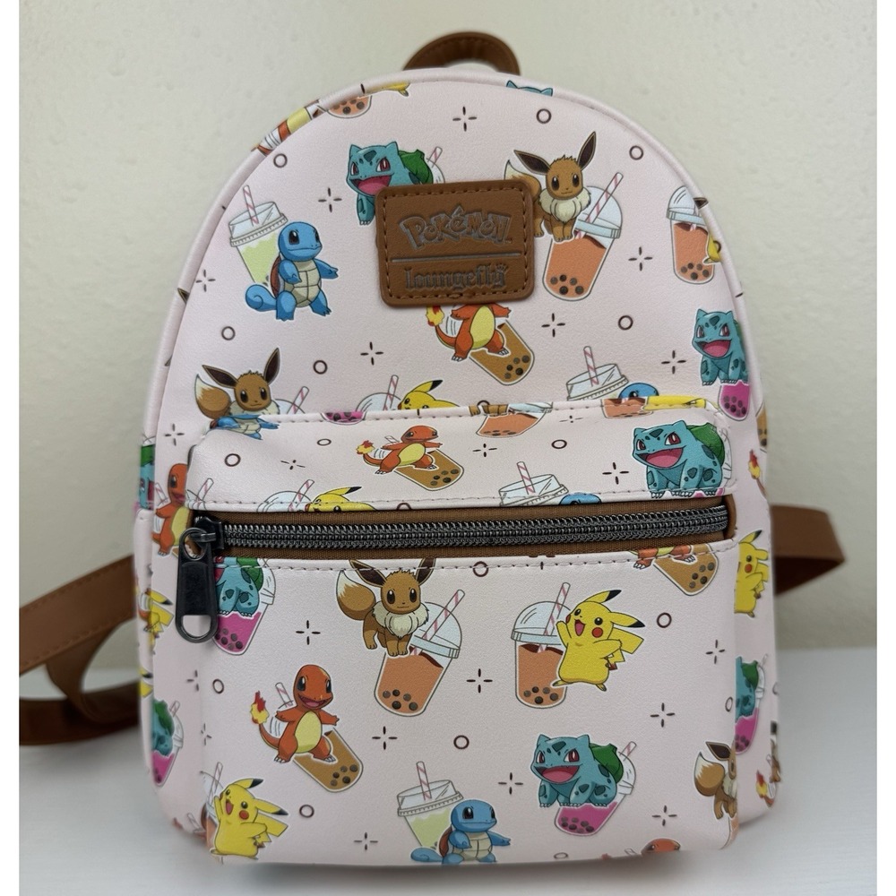 Pokemon 1st Generation Boba Tea Loungefly Mini Backpack Box Lunch Exclusive